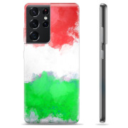 Coque Samsung Galaxy S21 Ultra en TPU - Drapeau Italien