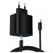 Chargeur rapide USB-C PD 60W pour Nintendo Switch 2/Lite/OLED avec câble de 2m - Noir