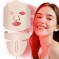 Masque de luminothérapie LED 7 couleurs pour le visage et le cou - Rose
