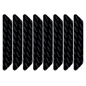 8 pcs. Coins antidérapants / antiglisse pour tapis et carpettes - Noir