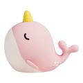 A044 Veilleuse en silicone Narwhal - Contrôle par tapotement, USB-C - Rose