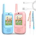 A1 Kids Video Walkie Talkie avec changeur de voix et partage de photos - 2 Pcs. - Rose / Bleu