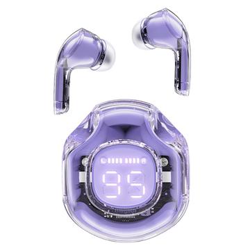 ACEFAST T8 / AT8 Crystal (2) Color Bluetooth Earbuds Lightweight Wireless Headset for Work - Violet