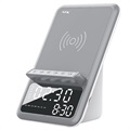 AFK BT512 Radio Réveil / Enceinte Bluetooth avec Chargeur Sans Fil (Emballage ouvert - Acceptable) - Gris