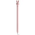 AHASTYLE PT129-1 pour Apple Pencil 1ère Génération Stylet Stylo Silikone Housse - Lapin Rose