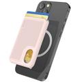 AhaStyle PT133-B Porte-cartes magnétique en silicone pour téléphone portable - Rose
