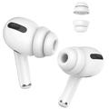 AHASTYLE PT99-2 1 paire d'embouts auriculaires pour Apple AirPods Pro 2 / AirPods Pro Bluetooth Earphone Silicone Caps Cover, Size S - White