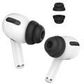 AHASTYLE PT99-2 1 paire pour Apple AirPods Pro 2 / AirPods Pro Silicone Ear Tips Bluetooth Earphone Head Caps Cover, Size M - Black