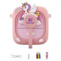 Caméra intelligente pour enfants AI-D2 2.4" avec fonction vocale et imprimante thermique - Rose