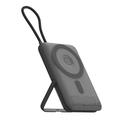 Batterie externe magnétique AZEADA AZ-P34 10000mAh avec câble USB-C - 22.5W/15W - Gris foncé