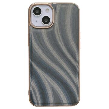 Coque iPhone 14 en TPU Revêtue Série Abstract - Grise