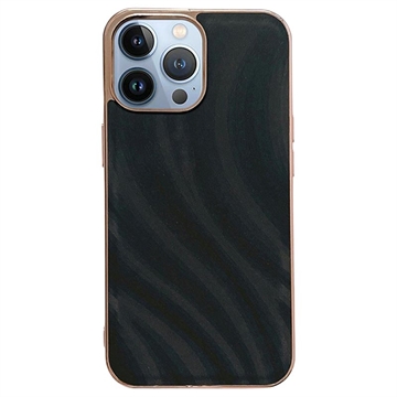 Coque iPhone 14 Pro Max en TPU Revêtue Série Abstract - Noire