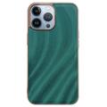 Coque iPhone 14 Pro en TPU Revêtue Série Abstract - Vert