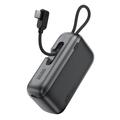 Acefast M27-10000 Mini Power Bank 10000mAh avec câble USB-C - 22.5W - Noir