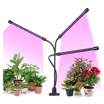 Lampe LED Réglable à 3 têtes pour Plantes d\'intérieur