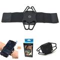 Brassard de téléphone réglable pour la course à pied et le vélo - 6"-6.7" - Noir
