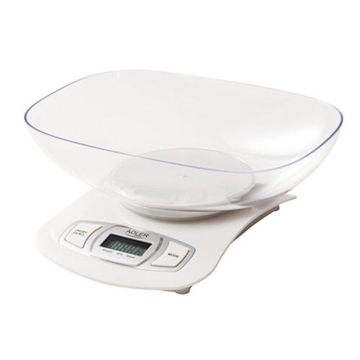 Adler AD 3137w Balance de cuisine avec bol