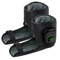 Appareil de massage des chevilles à compression d'air avec fonction chauffante - 4 niveaux d'intensité, 3 réglages de chaleur et contrôle NTC - Lot de 2 - Noir