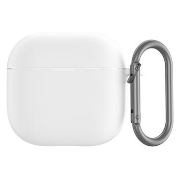 Étui AirPods 4 en Silicone avec Mousqueton - Blanc