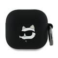 Étui en silicone AirPods 4 Karl Lagerfeld Choupette Head 3D - Noir