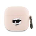 Étui en silicone AirPods 4 Karl Lagerfeld Choupette Head 3D - Rose