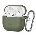 Étui crochet en silicone AirPods 4 Tech-Protect - Vert olive