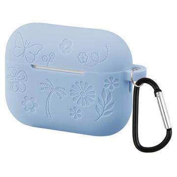 Étui en silicone liquide AirPods Pro 3 avec mousqueton - Azur Clair
