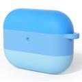 AirPods Pro 3 Étui en silicone antichoc dégradé avec mousqueton - Bleu