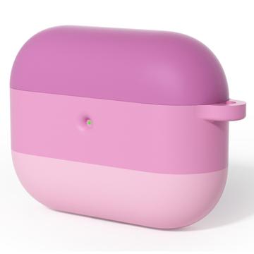AirPods Pro 3 Étui en silicone antichoc dégradé avec mousqueton - Rose