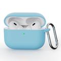 Étui AirPods Pro 3 en Silicone avec Mousqueton - Bleu Ciel