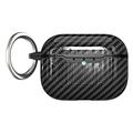 Étui AirPods Pro 3 en TPU avec Mousqueton - Fibre de Carbone - Noir