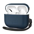 Étui en cuir AirPods Pro 3 Tech-Protect NaturalFit - Bleu marine