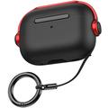 Étui hybride AirPods Pro/AirPods Pro 2 AhaStyle WG109 - Rouge / Noir