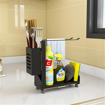 Panier d\'organisation de cuisine en aluminium avec plateau d\'égouttage