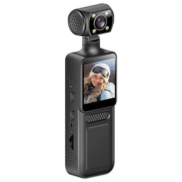 Caméra d\'action sportive anti-flou 4K avec vision nocturne - Noir