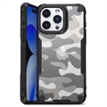 Coque Hybride iPhone 15 Pro Antichoc - Camouflage - Noire