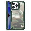 Coque Hybride iPhone 15 Pro Antichoc - Camouflage - Verte