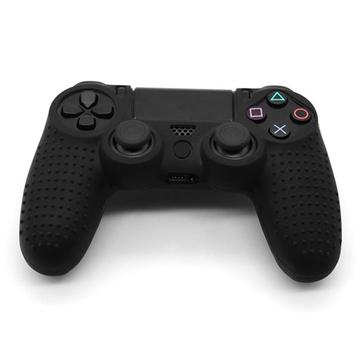 Housse de protection en silicone antidérapante pour manette PS4 - Noir