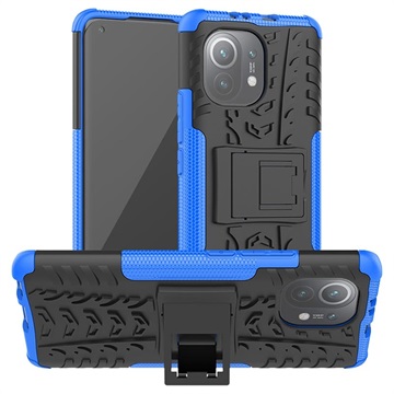 Coque Hybride Xiaomi Mi 11 Pro Antidérapante avec Béquille - Bleu / Noire