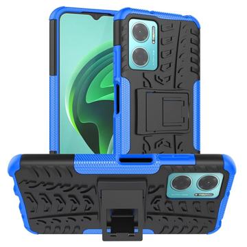 Coque Hybride Xiaomi Redmi 10 5G/Note 11E Antidérapante avec Béquille - Bleu / Noir