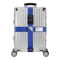 Sangle croisée antivol pour bagages avec cadenas à combinaison - Bleu