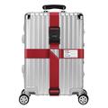 Sangle croisée antivol pour bagages avec cadenas à combinaison - Rouge