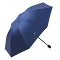Parapluie pliant compact anti-UV pour le soleil et la pluie - Bleu marine