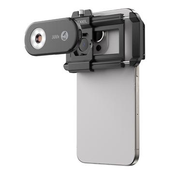 Apexel APL-MS300 Microscope pour smartphone 300X avec lumière LED - Noir