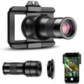 Apexel APL-TM6 Téléobjectif et macro-objectif 2-en-1 pour smartphone - Noir
