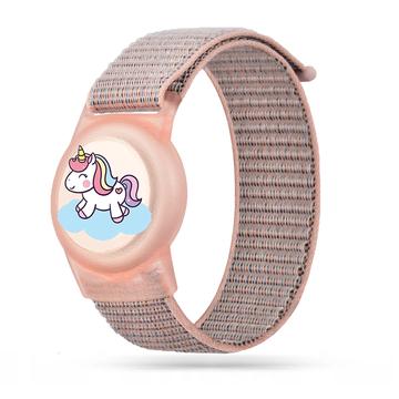 Courroie en nylon pour enfants Apple AirTag 1/2 Tech-Protect - poney magique
