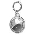 Étui en silicone transparent étanche pour Apple AirTag 1/2 avec porte-clés - Noir transparent