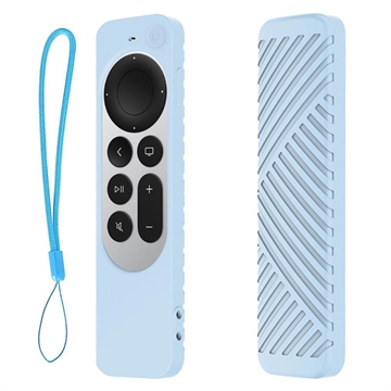 Apple TV 4K Siri Remote (3rd Gen.) étui protecteur en silicone avec lanière - Bleu