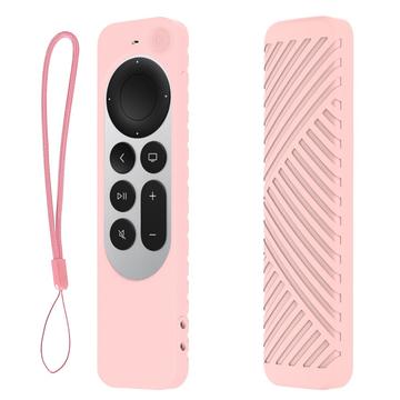 Apple TV 4K Siri Remote (3rd Gen.) étui protecteur en silicone avec lanière - Rose