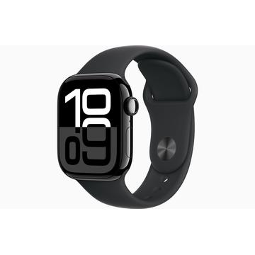 Apple Watch 10 GPS MWWE3QN/A - Aluminium, bracelet sport noir, S/M, 42mm - Noir de jais